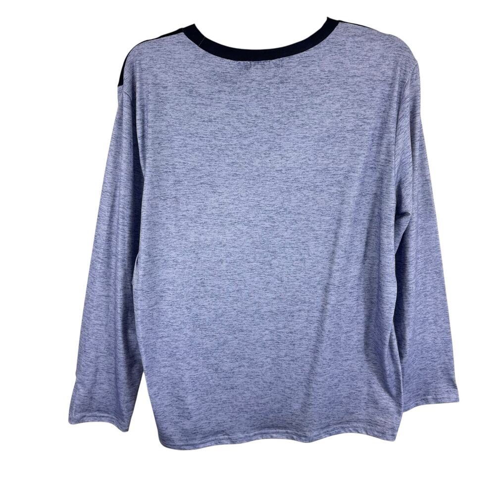 Noracora NWT Blue Colorblock Long Sleeve Round Neck Pullover Size Size L - Picture 2 of 6